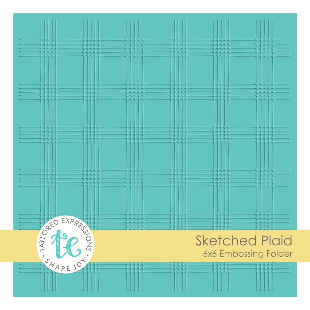 Embossing Folder - Sketched Plaid