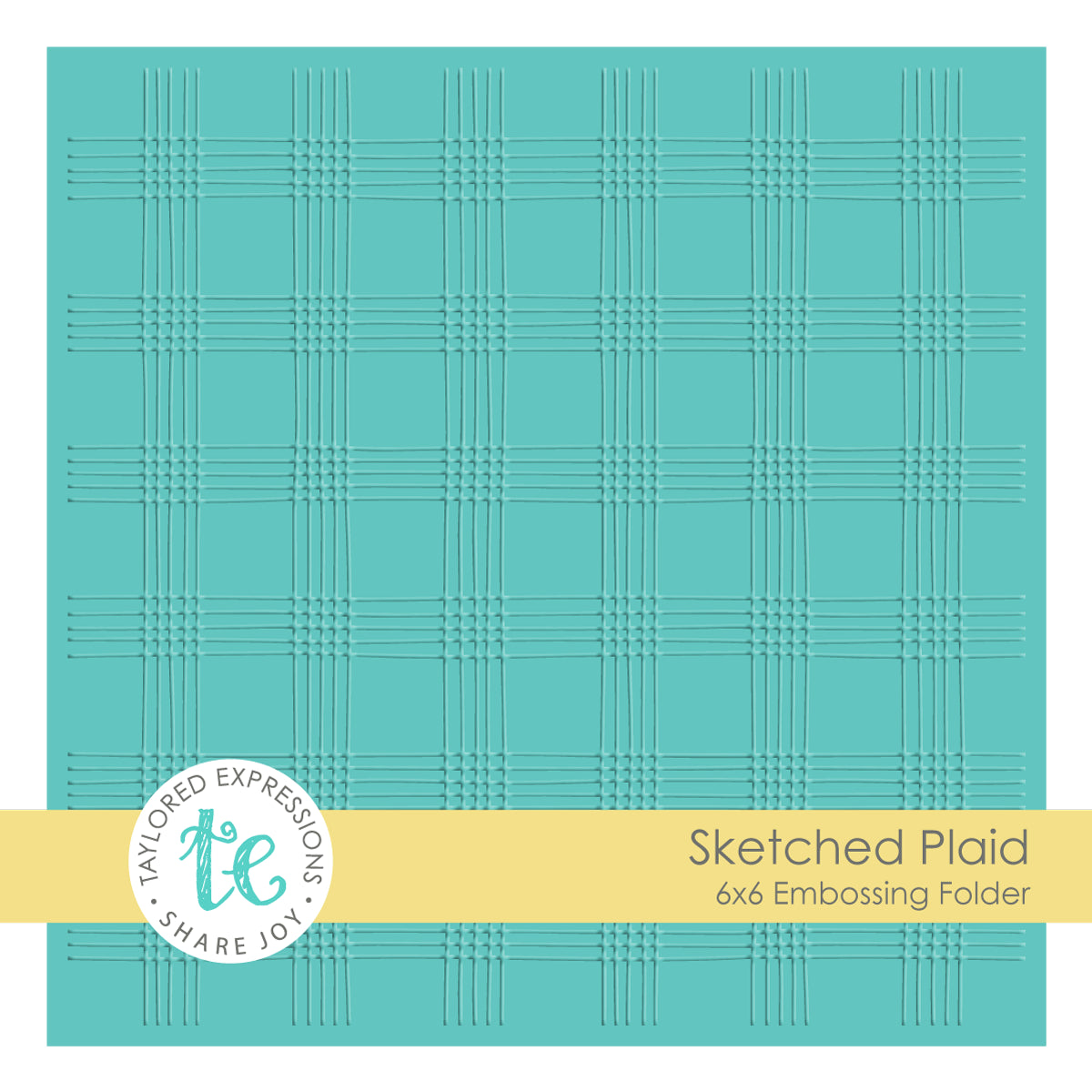 Embossing Folder - Sketched Plaid