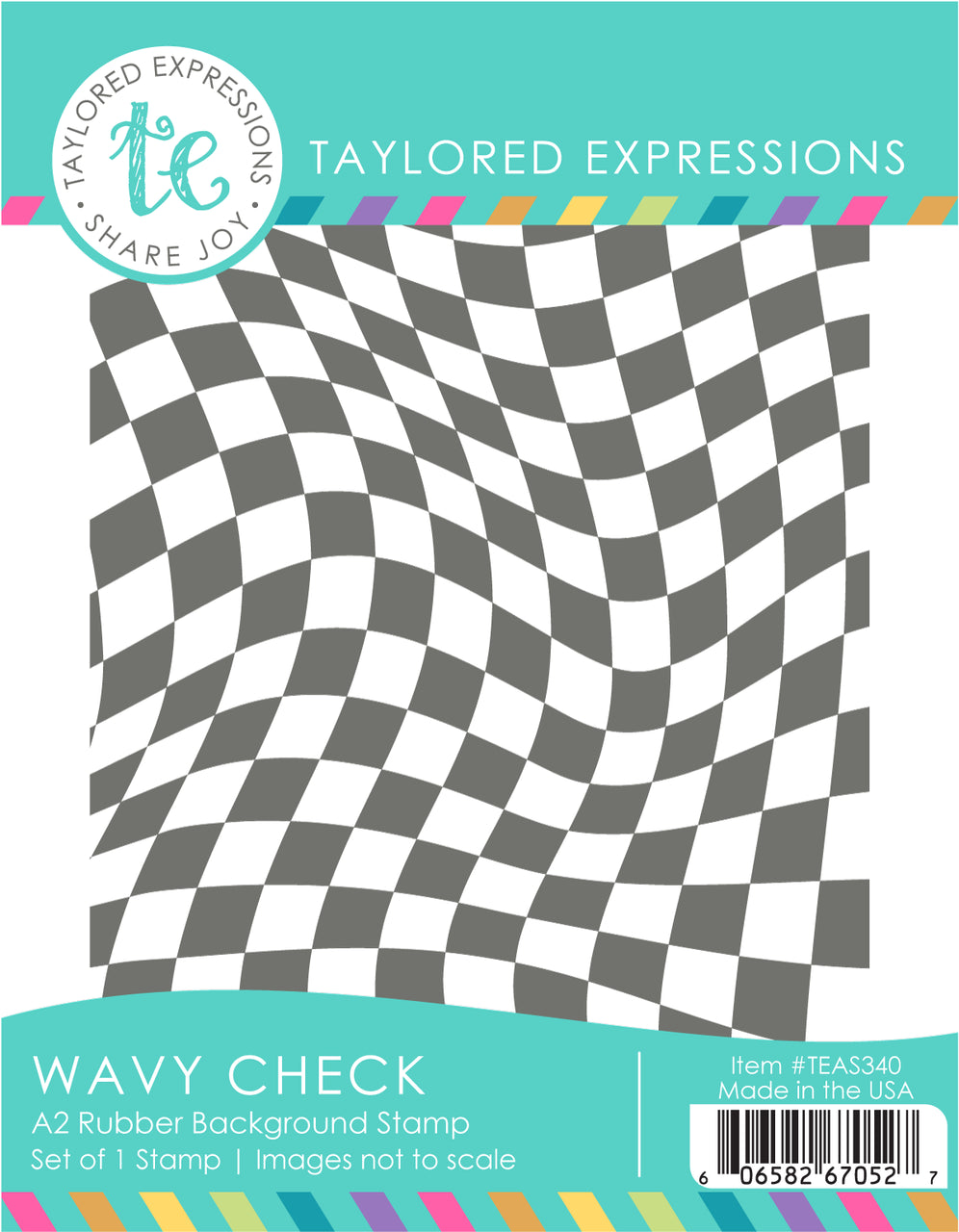 Wavy Check Background Stamp