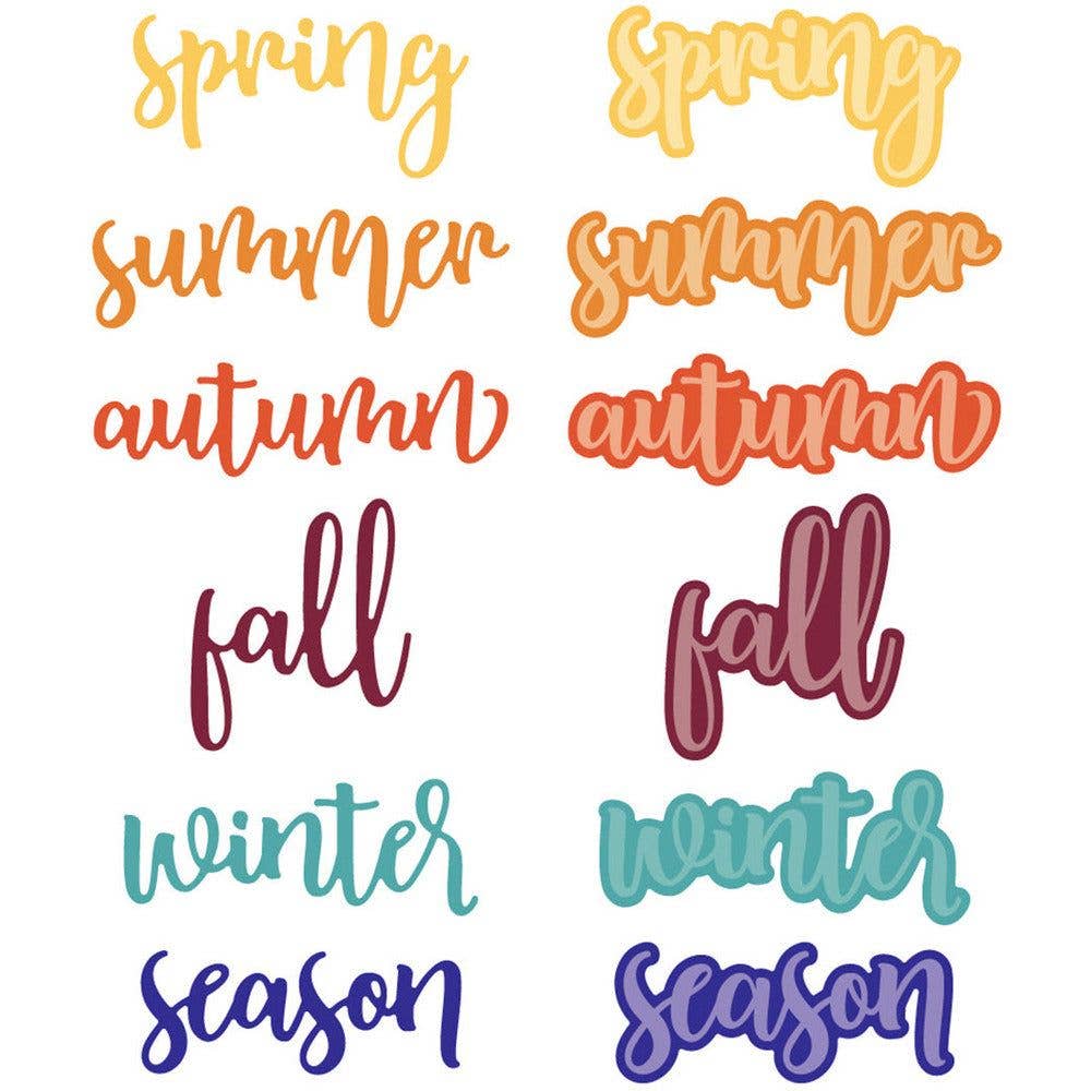 Bitty Buzzwords: Seasons - Honey Cuts - Stand-Alone Dies