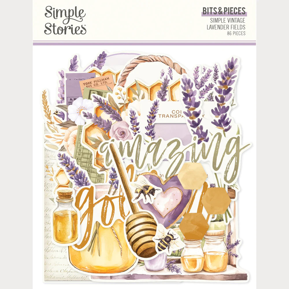 Simple Stories Vintage Lavender Fields Bits and Pieces