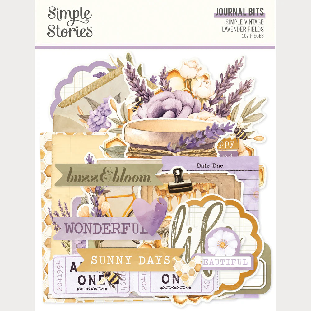 Simple Stories Vintage Lavender Fields Journal Bits and Pieces