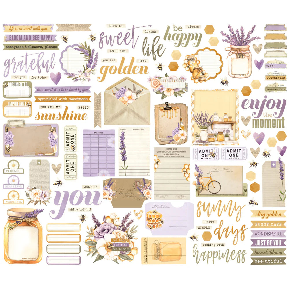 Simple Stories Vintage Lavender Fields Journal Bits and Pieces