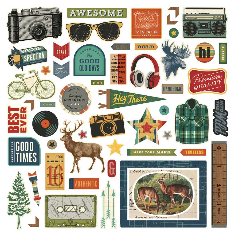 Rustic Legend - Chipboard Pieces