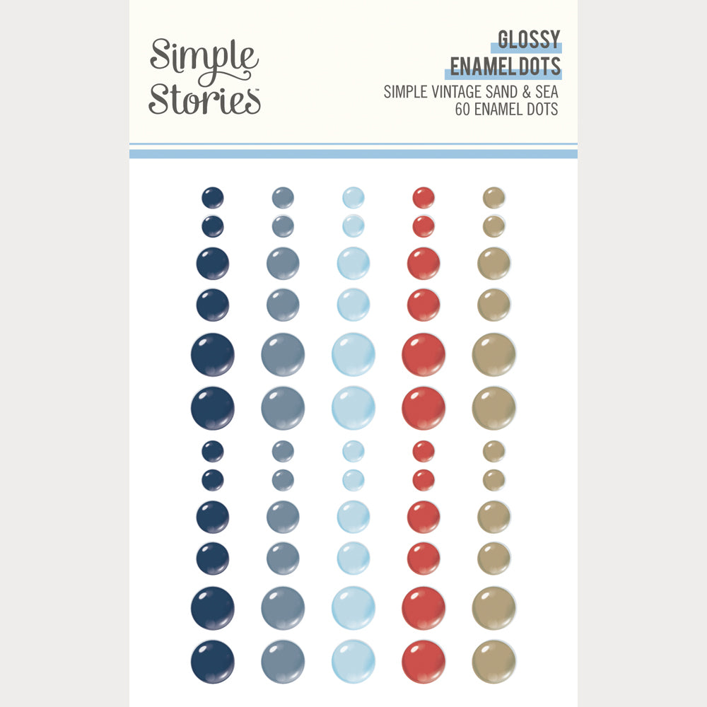 Simple Vintage Sand & Sea Glossy Enamel Dots