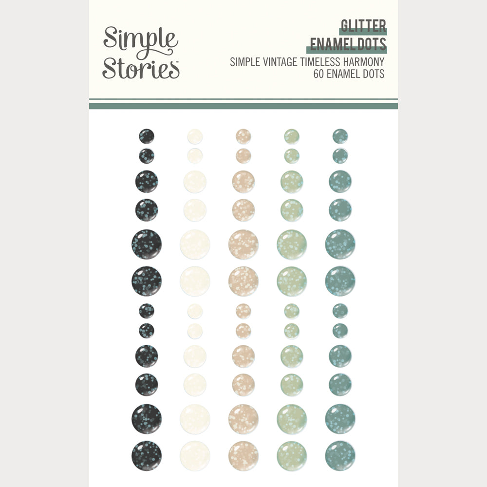 Simple Vintage Timeless Harmony Glitter Enamel Dots
