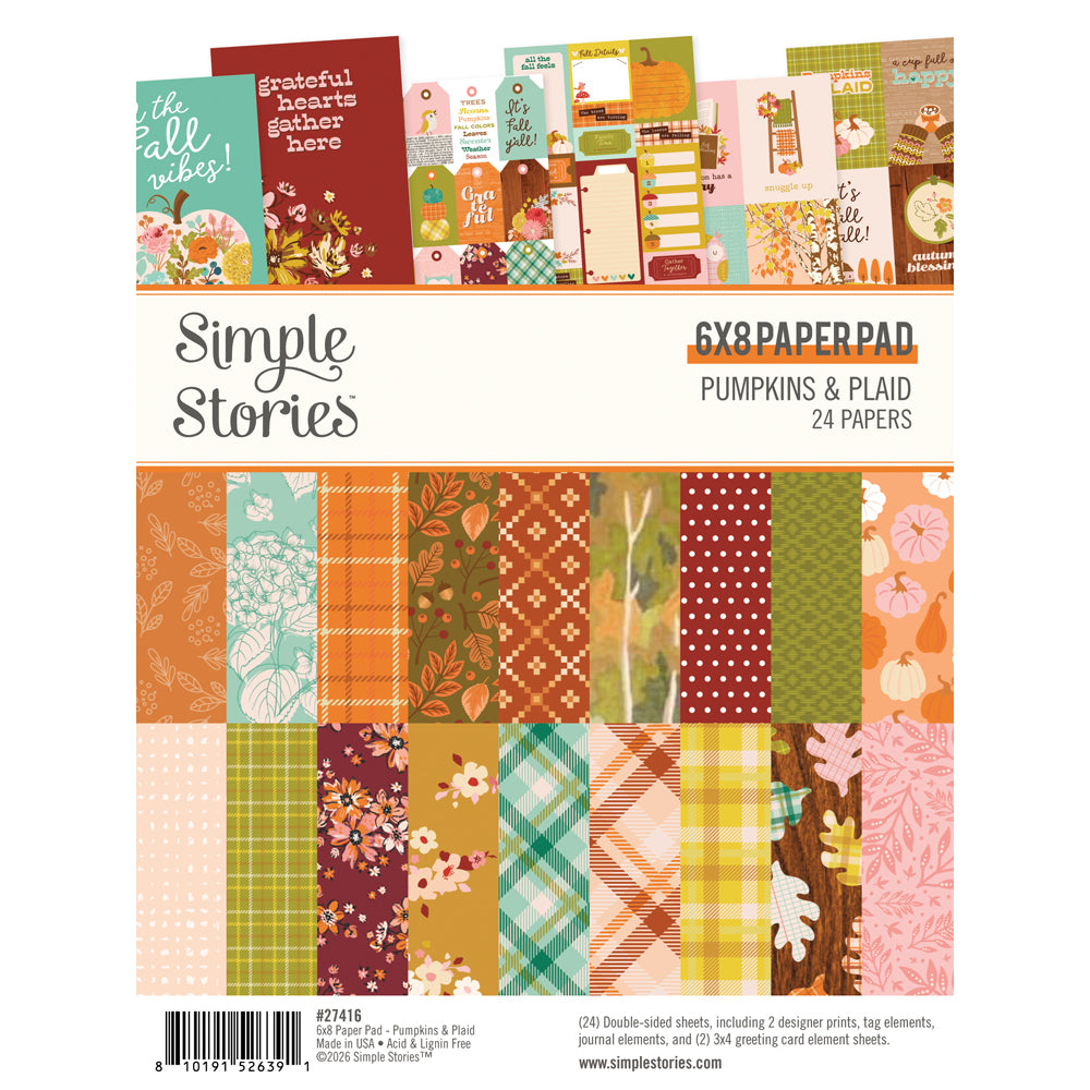 Pumpkins & Plaid - 6x8 Pad