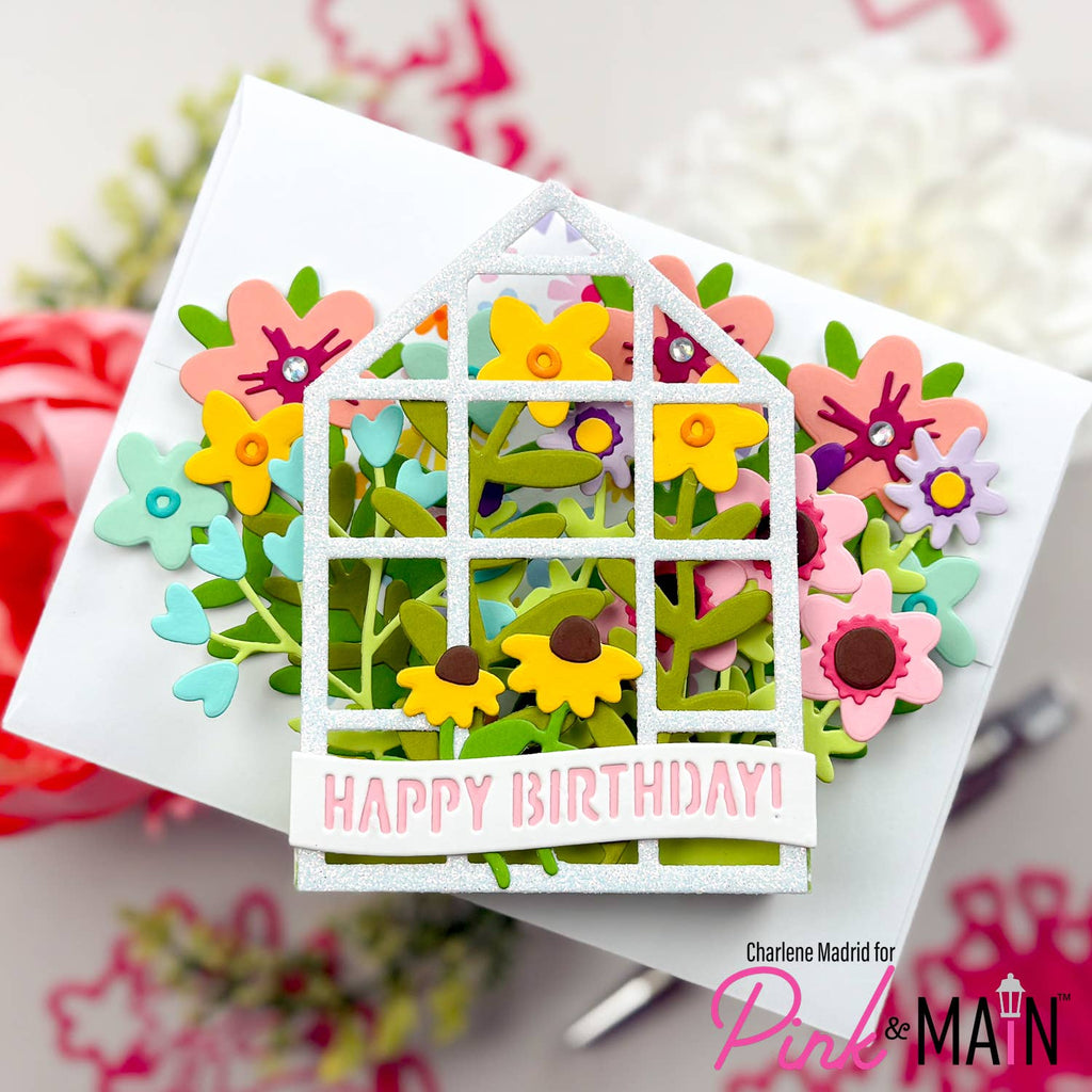 Flower Greenhouse Pop Up Card Dies