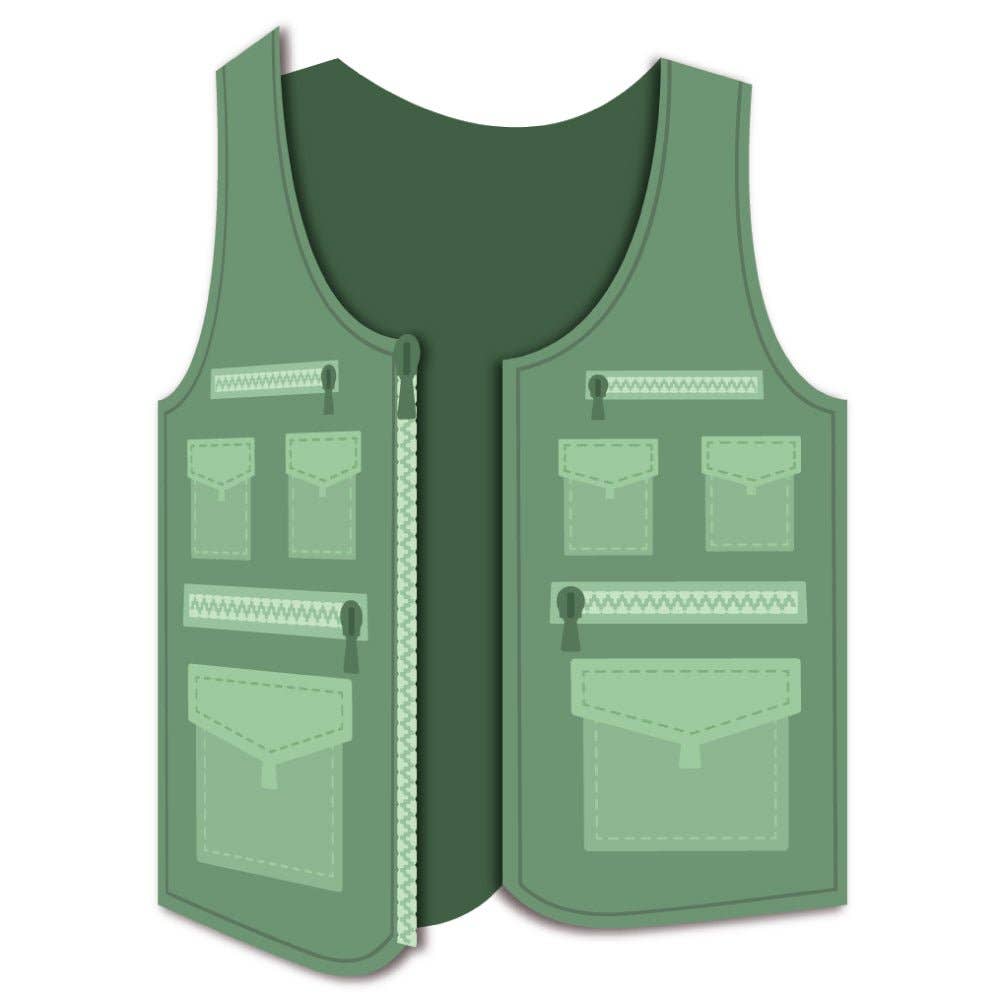 Lovely Layer: Fishing Vest A2 Card Base - Honey Cuts Stand-Alone Dies