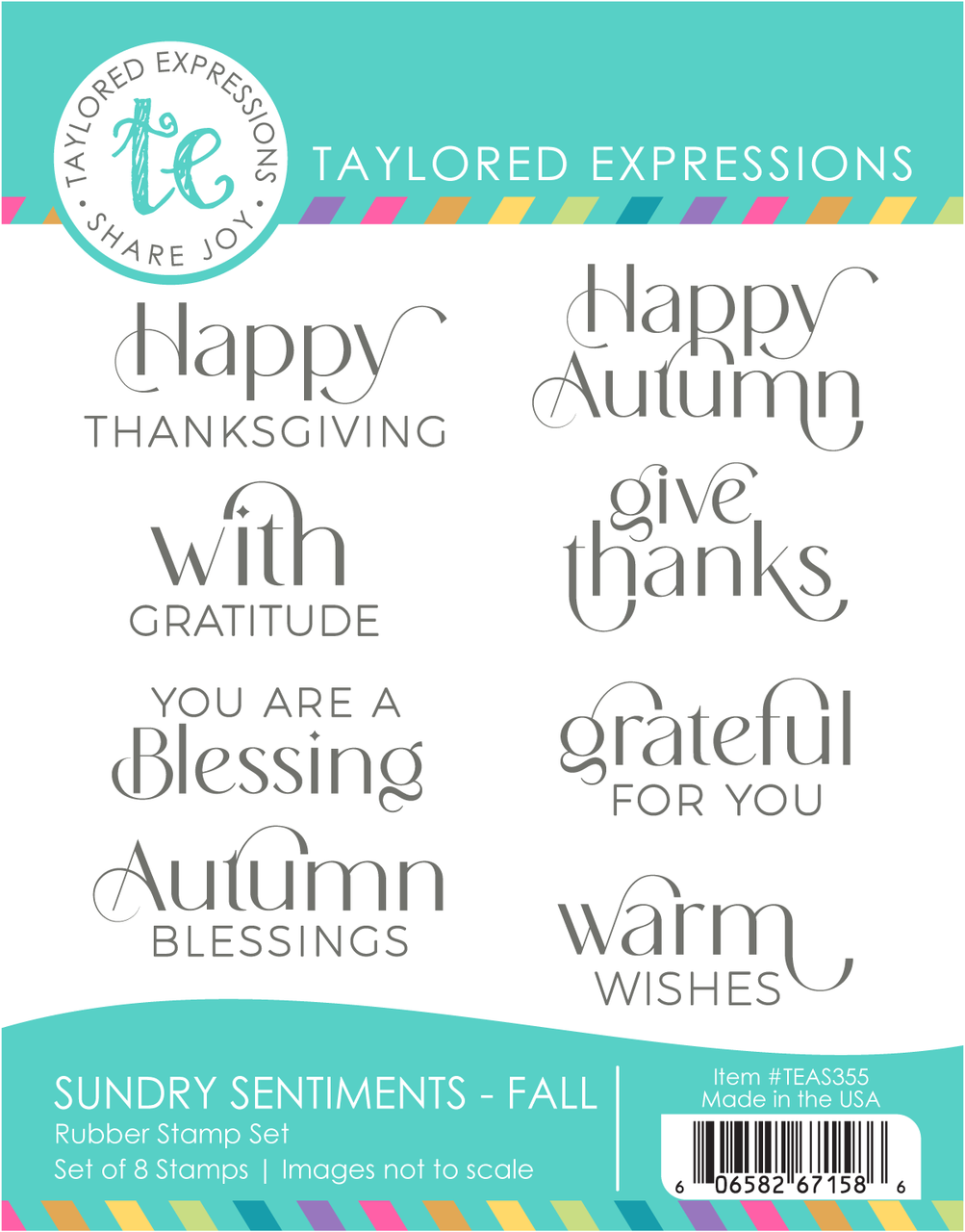 Sundry Sentiments Stamp Set - Fall