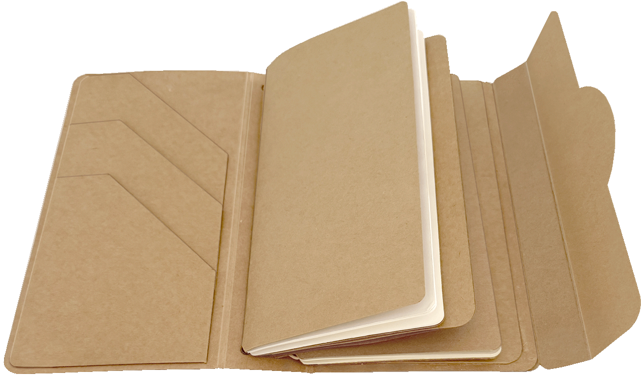 Travel Album with Inserts – Waterfall Folder & Journaling Notebooks — Kraft