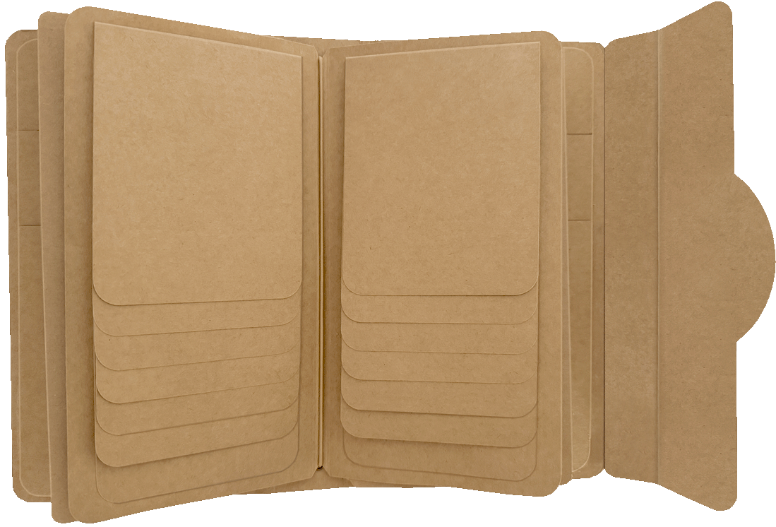 Travel Album with Inserts – Waterfall Folder & Journaling Notebooks — Kraft