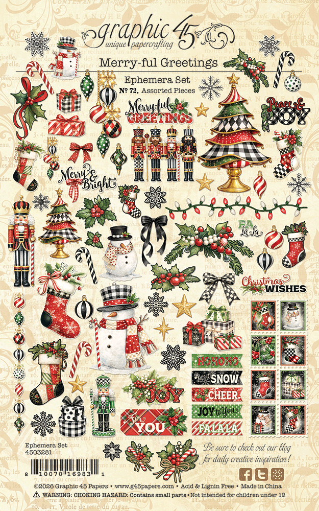 Merry-ful Greetings Ephemera Set
