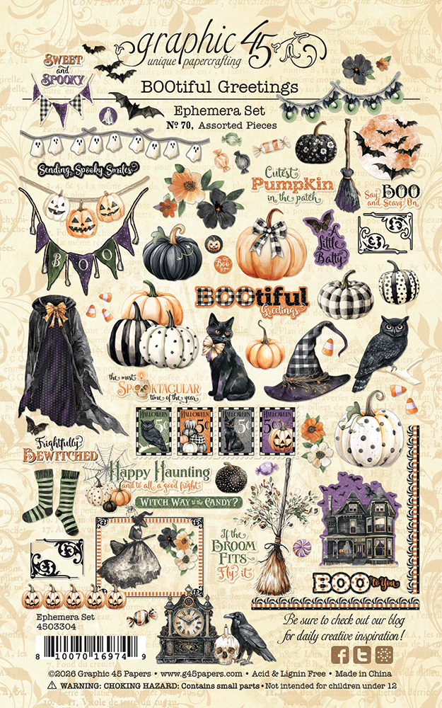 BOOtiful Greetings Ephemera Set