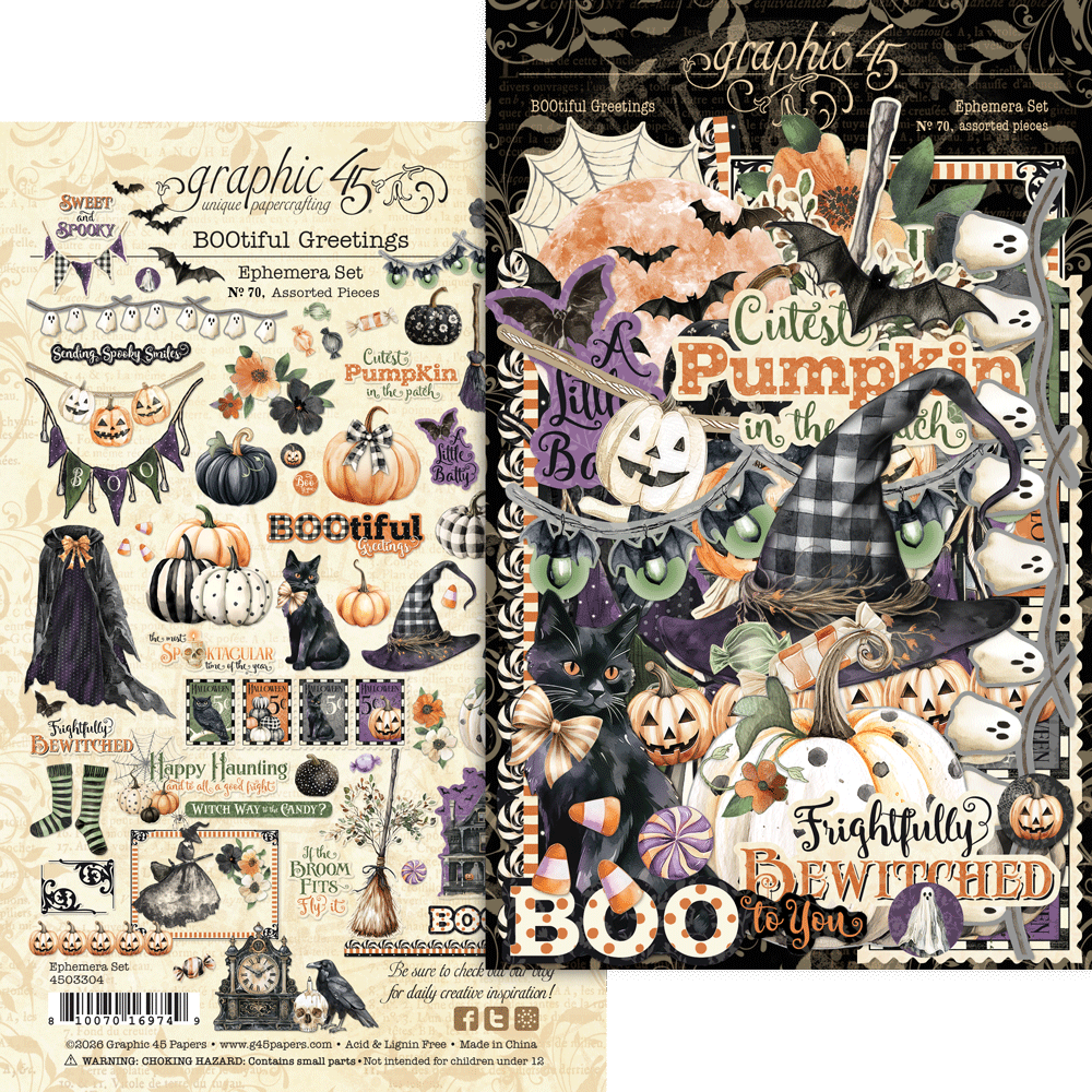 BOOtiful Greetings Ephemera Set