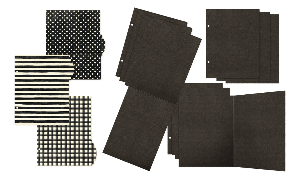 Check Binder Album with Interactive Pages — Black