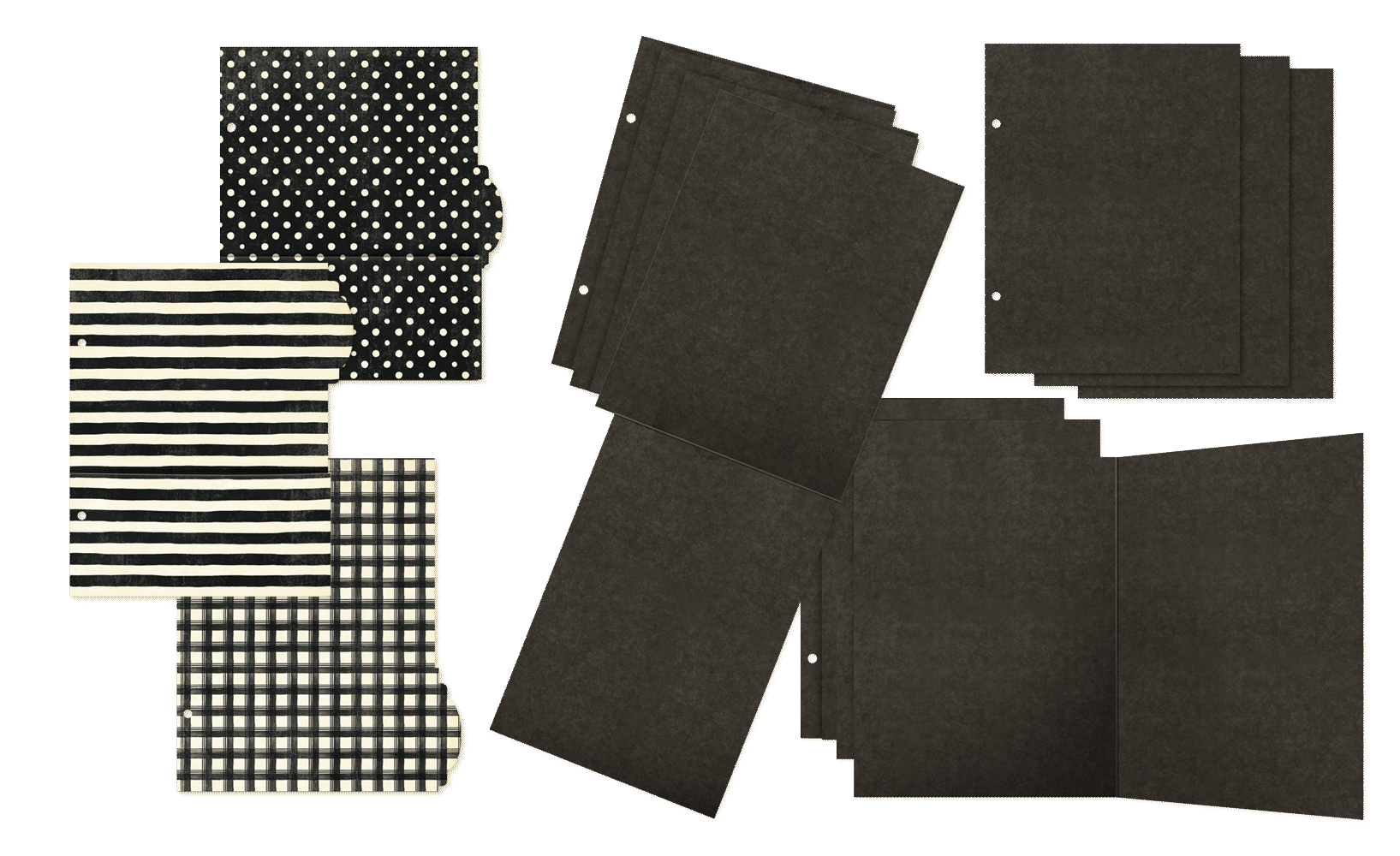 Check Binder Album with Interactive Pages — Black