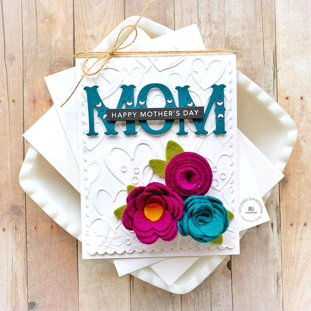 3D Embossing Folder - Sketched Hearts