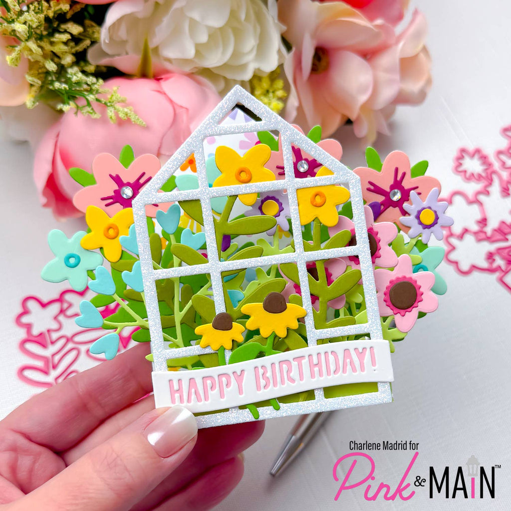 Flower Greenhouse Pop Up Card Dies