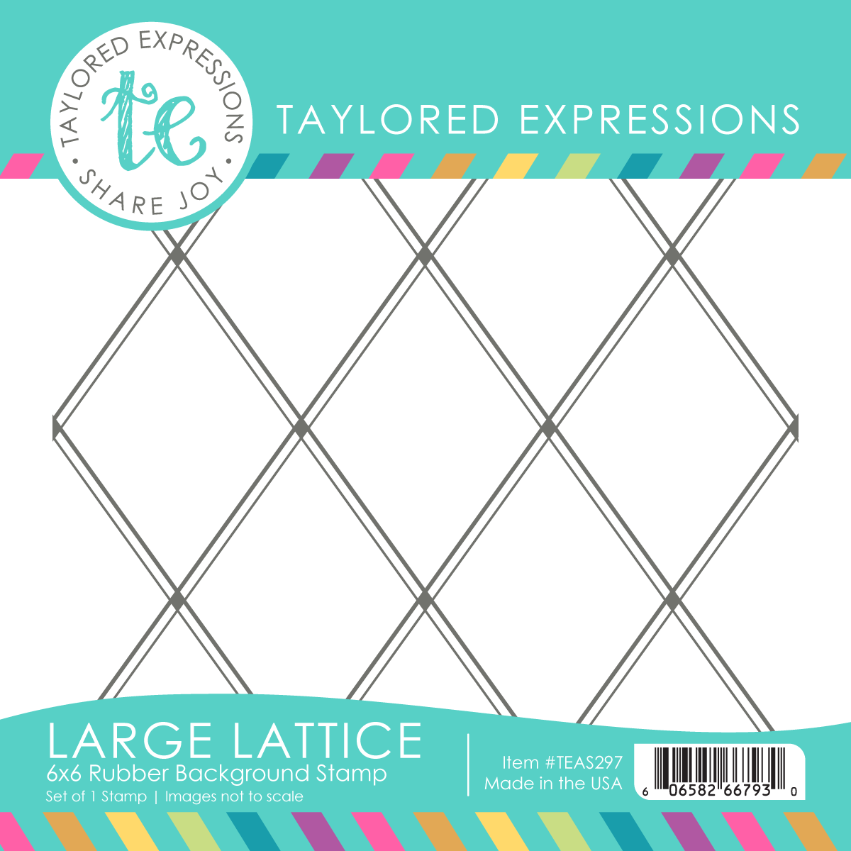 Large Lattice 6x6 Background Stamp
