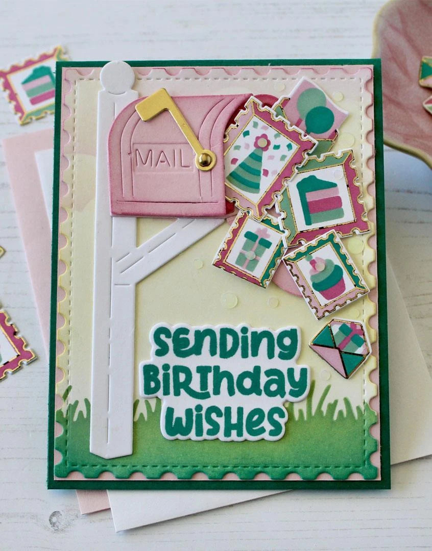 3D Embossing Folder - Postmarked - Birthday