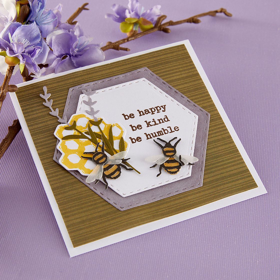 Simple Vintage Lavender Fields Etched Dies