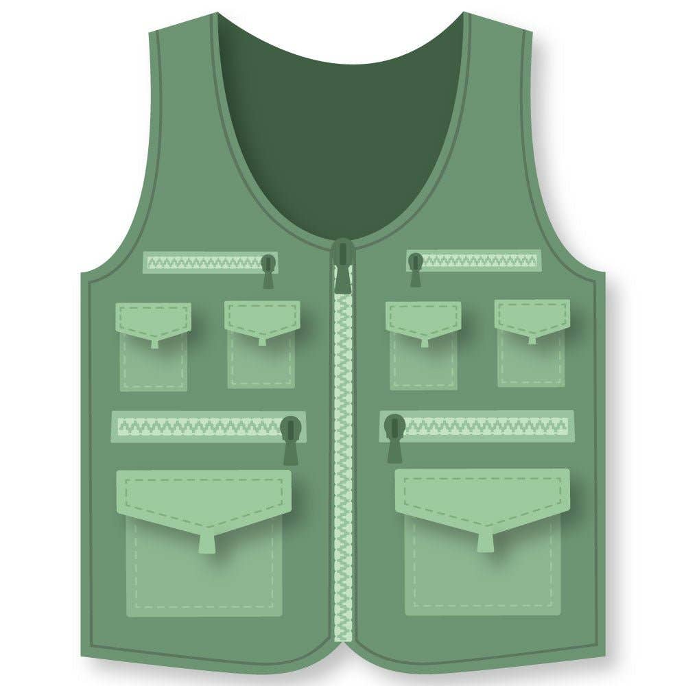 Lovely Layer: Fishing Vest A2 Card Base - Honey Cuts Stand-Alone Dies