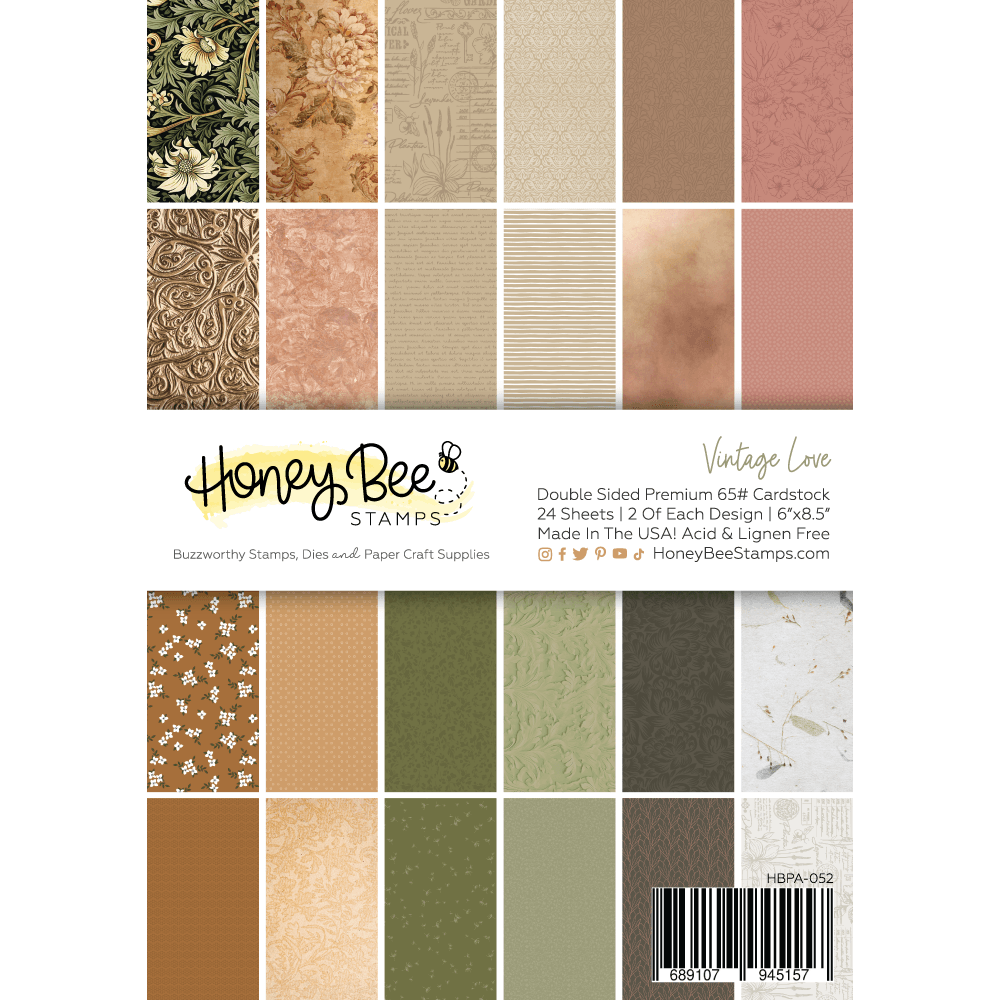 Vintage Love Paper Pad 6x8.5 - 24 Double-Sided Sheets