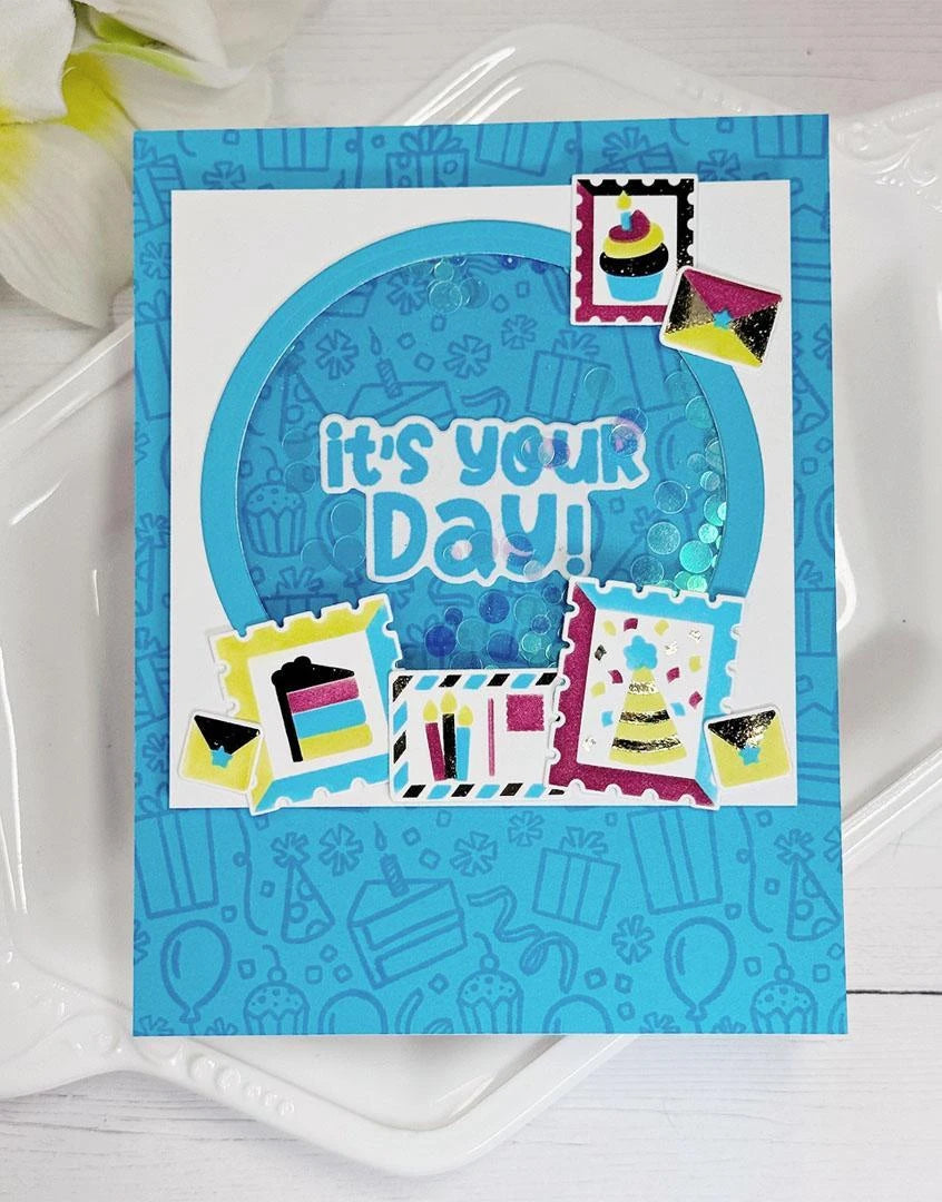 Party Doodles 6x6 Background Stamp