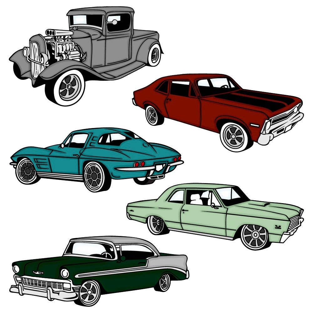 Car Show - 4x8 Photopolymer Stamp Set