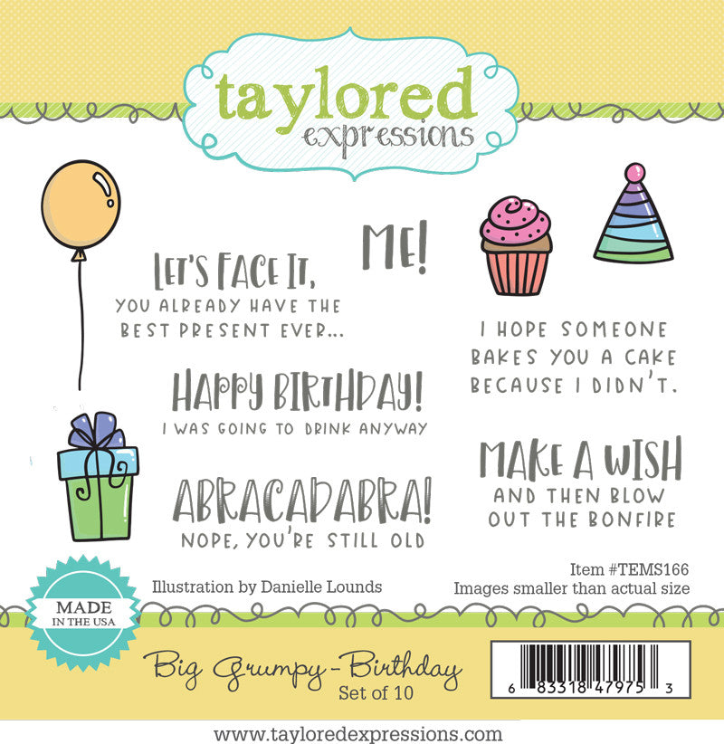 Big Grumpy Stamp Set - Birthday