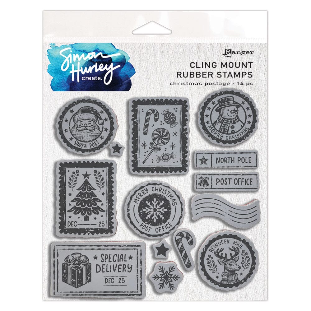 Simon Hurley create. Cling Mount Stamp Christmas Postage