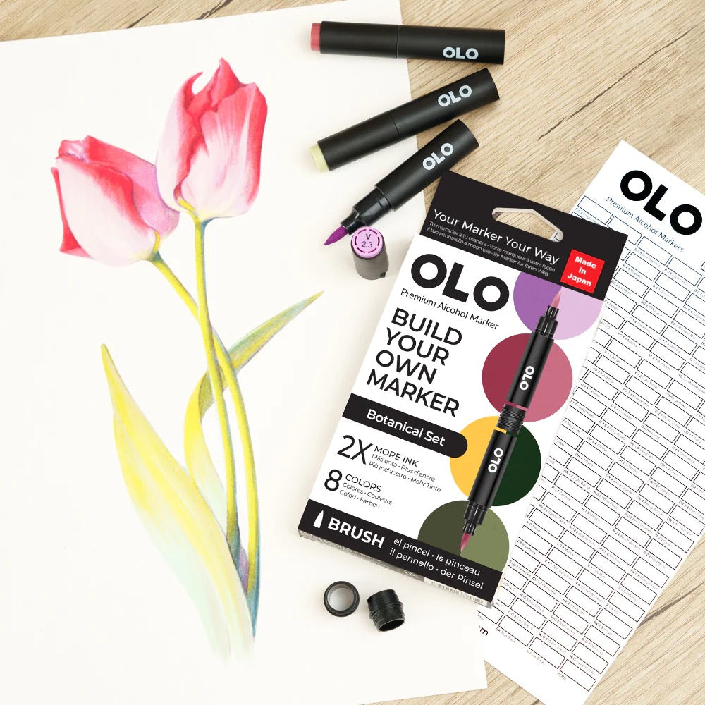 BOTANICAL 8PC BRUSH SET
