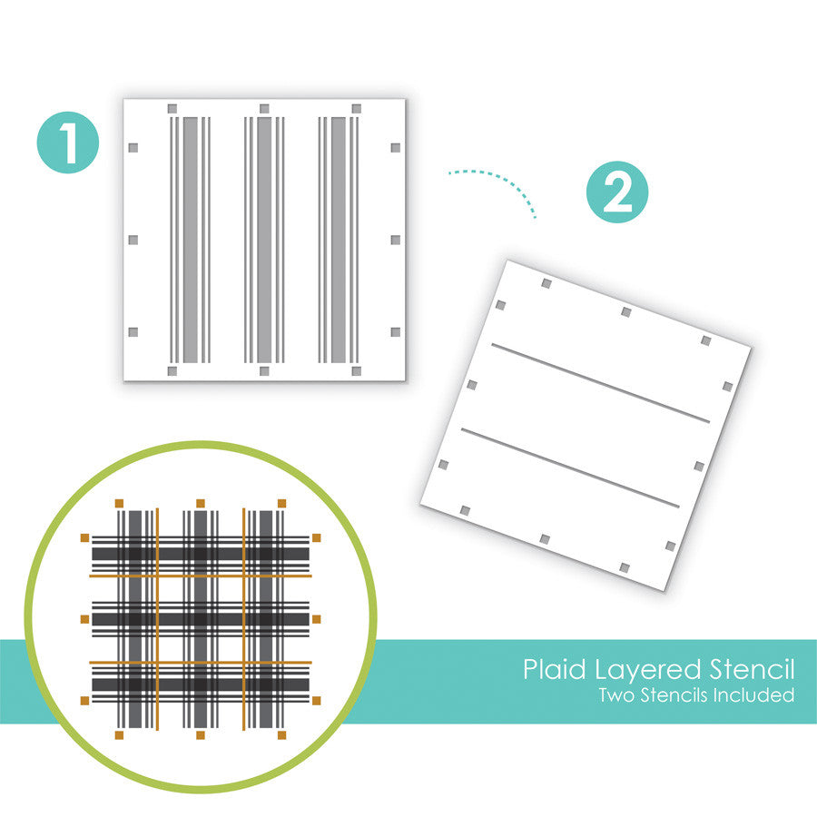 Plaid Layering Stencil