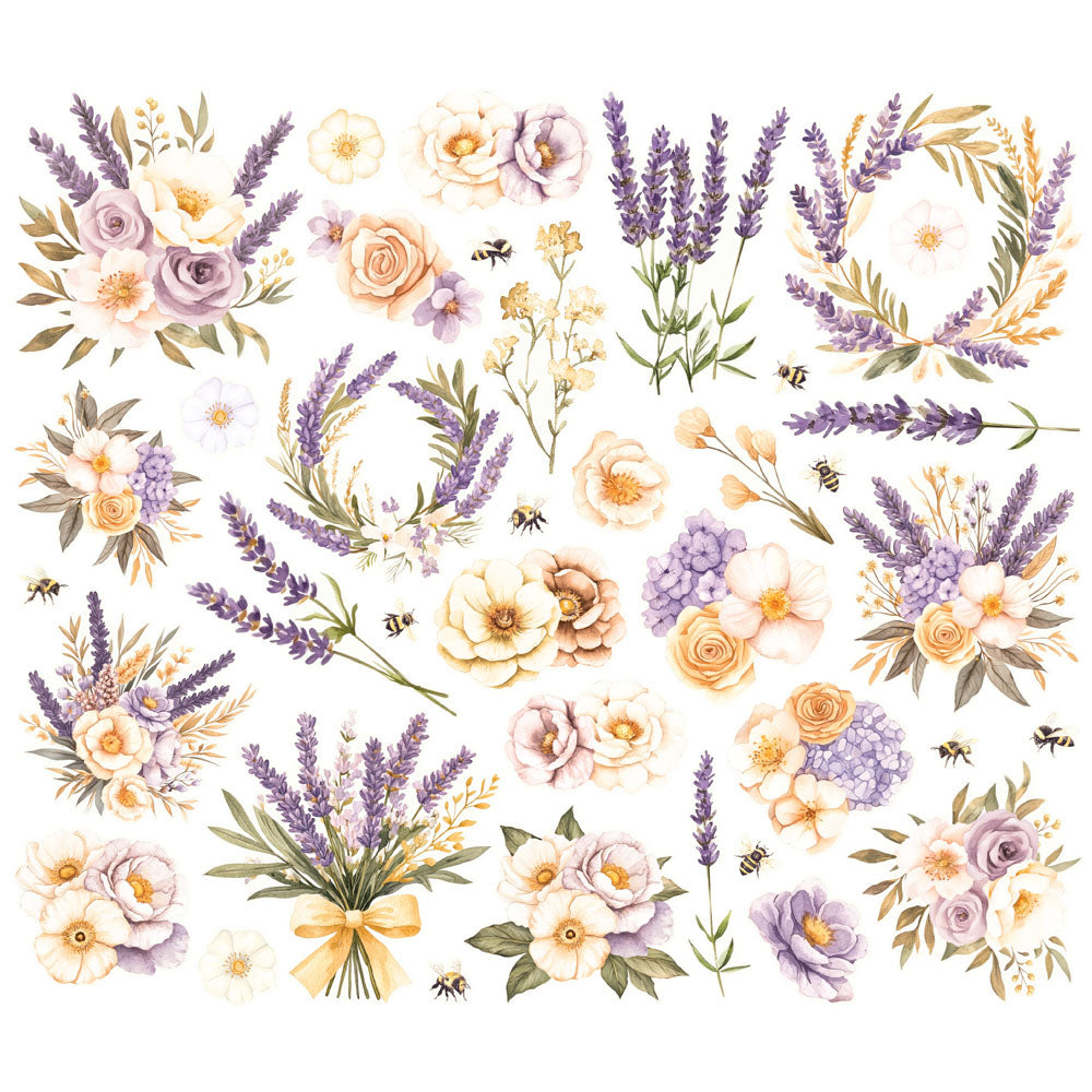 Simple Vintage Lavender Fields Floral Bits