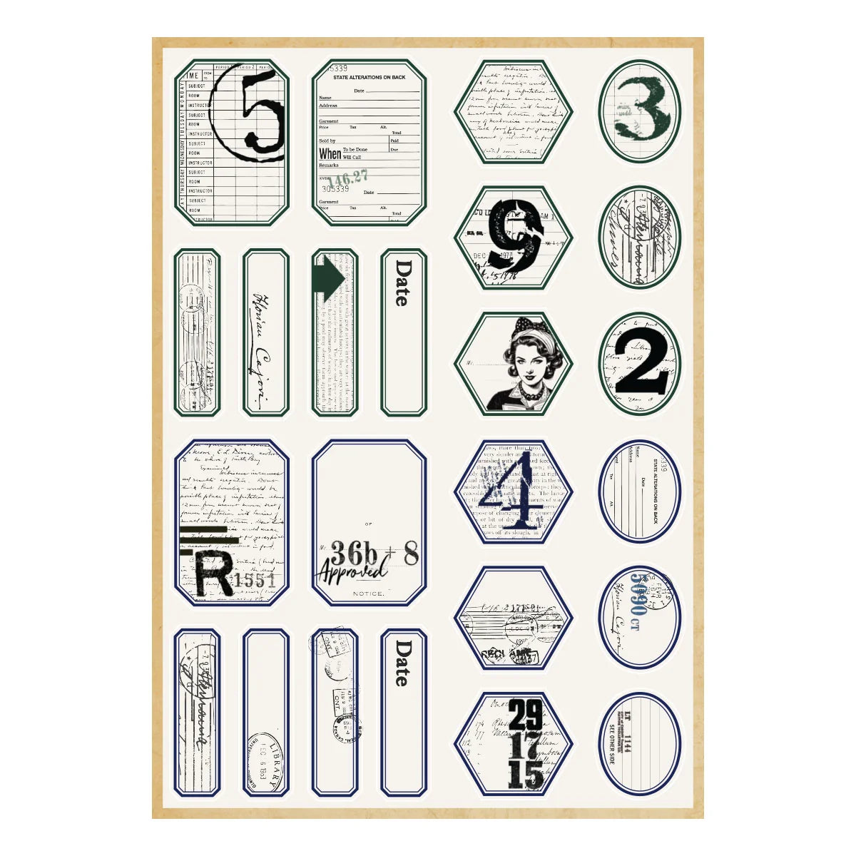 Book 10 Borders & Labels Stickers by Esther Glas