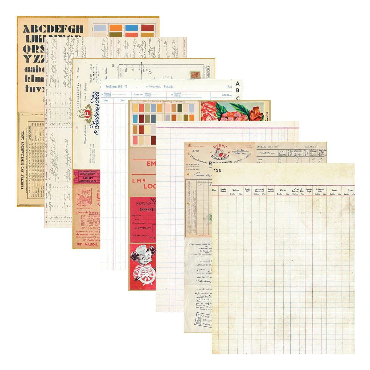 Reminiscence Book 10 Patterned Cardstock by Esther Glas