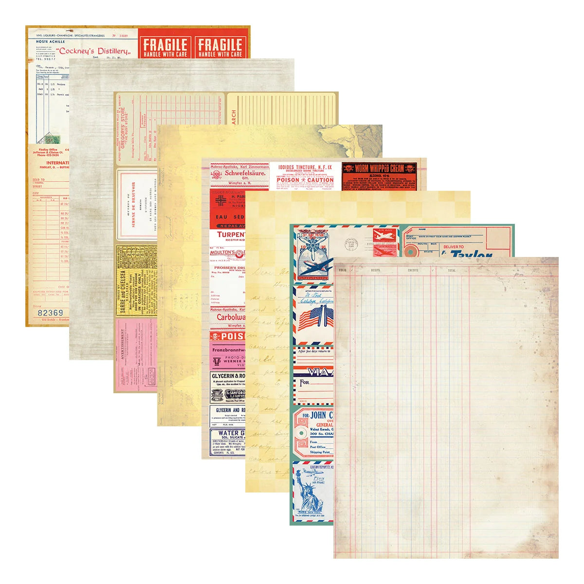Reminiscence Book 10 Patterned Cardstock by Esther Glas