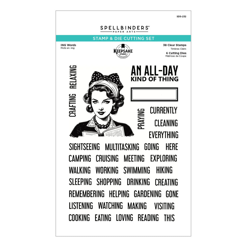 ING Words Stamp & Die Set by Esther Glas