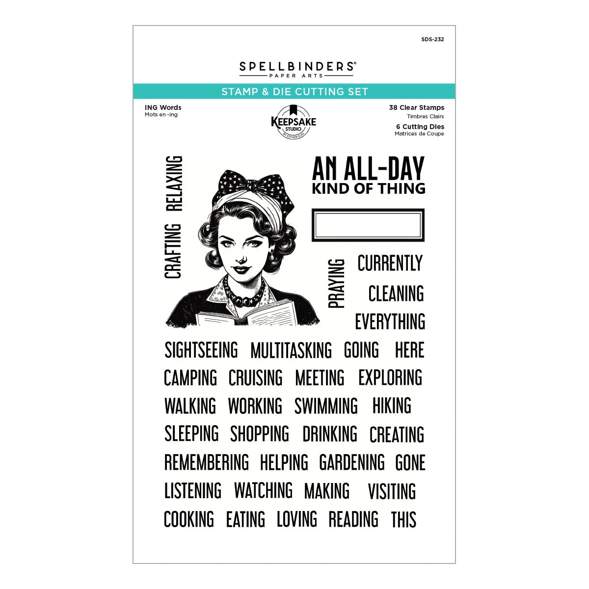 ING Words Stamp & Die Set by Esther Glas
