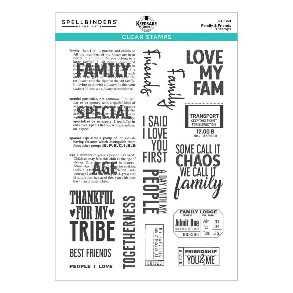 Family & Friends Clear Stamp Set by Esther Glas