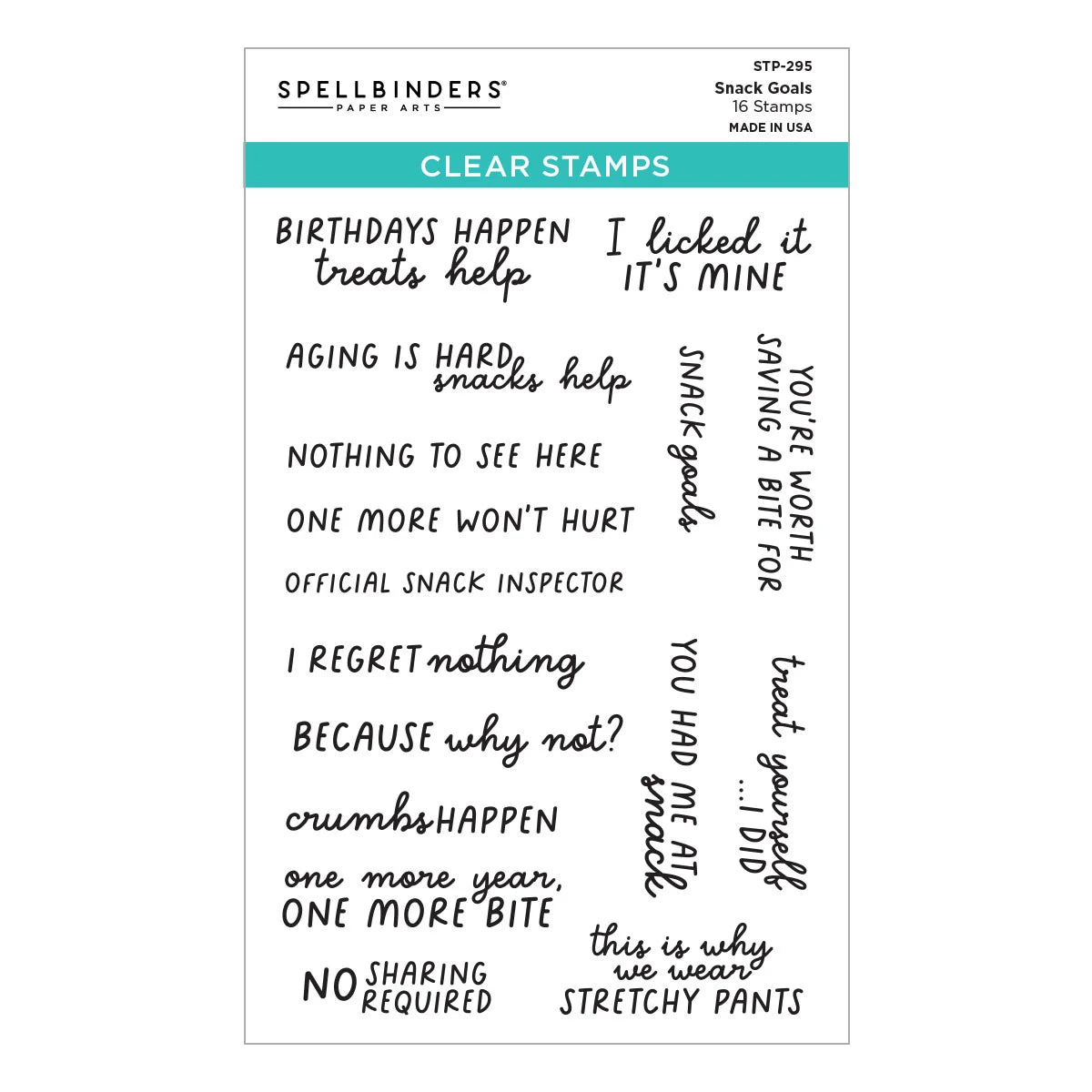Snack Goals Clear Stamp Set
