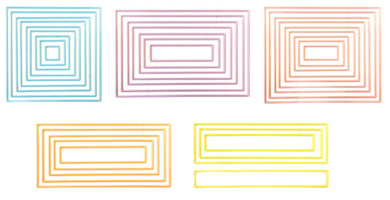 Layering Die Bundle Colored A-L through E-L (L1)