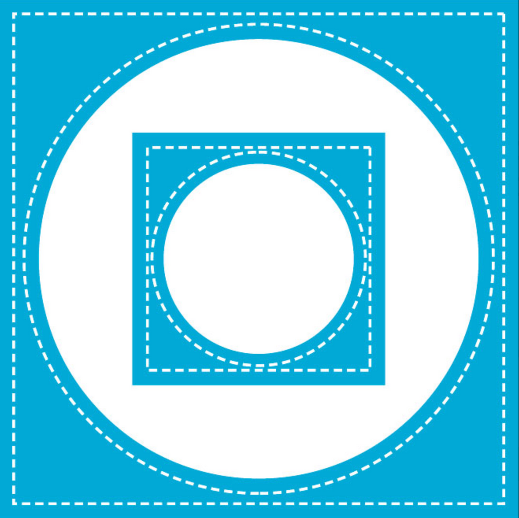 Stitched Circle Frame 4x4 & 2x2 Die Set (L1) USA