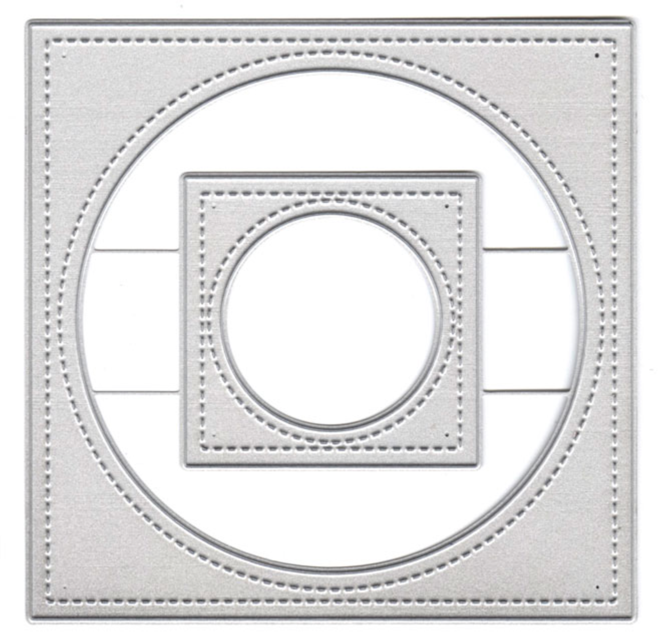 Stitched Circle Frame 4x4 & 2x2 Die Set (L1) USA