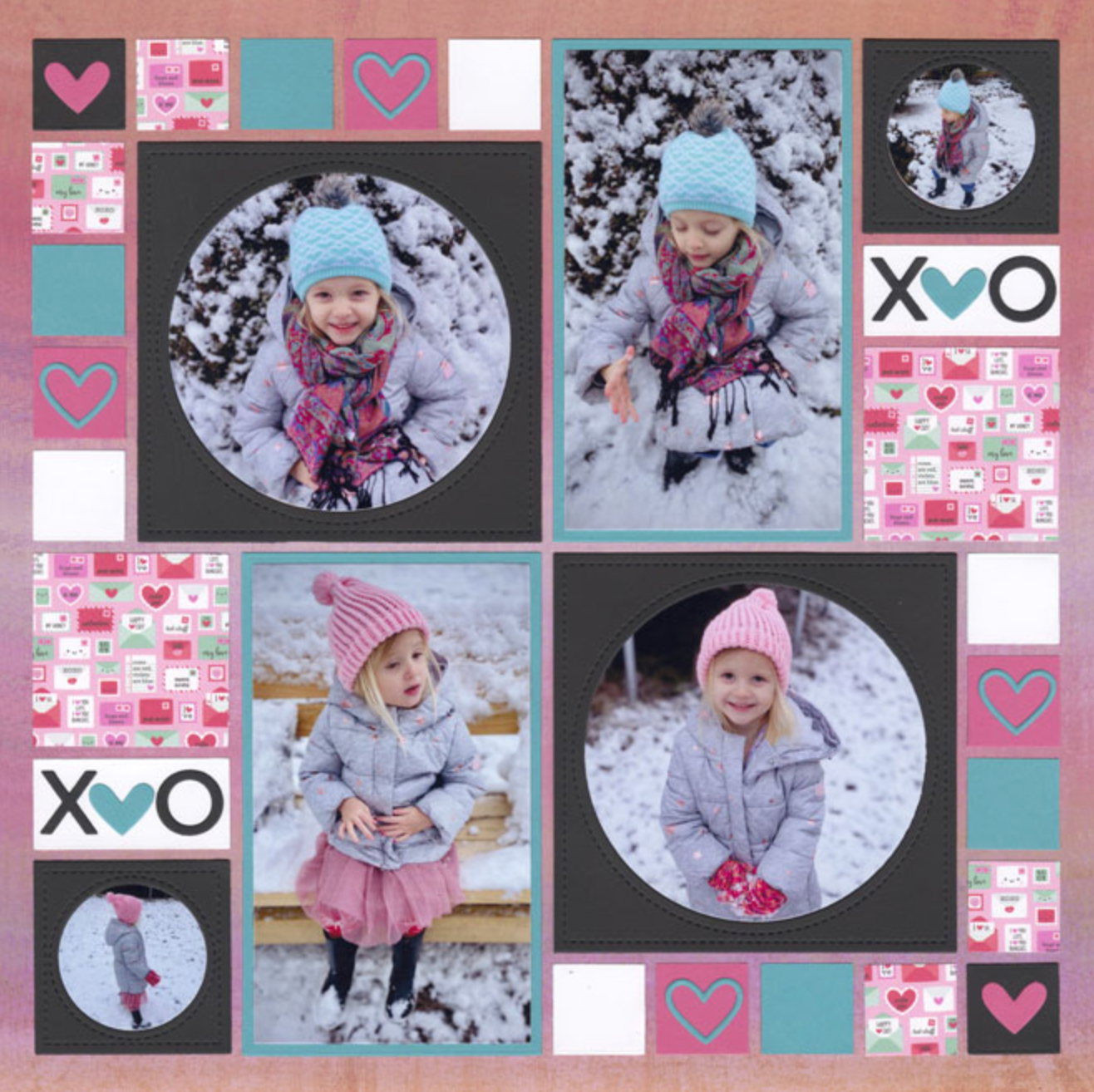 Stitched Circle Frame 4x4 & 2x2 Die Set (L1) USA