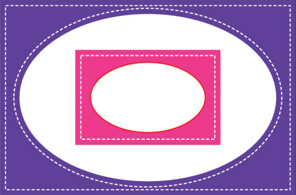 Stitched Oval Frame 4x6 & 2x3 Die Set (L1) USA