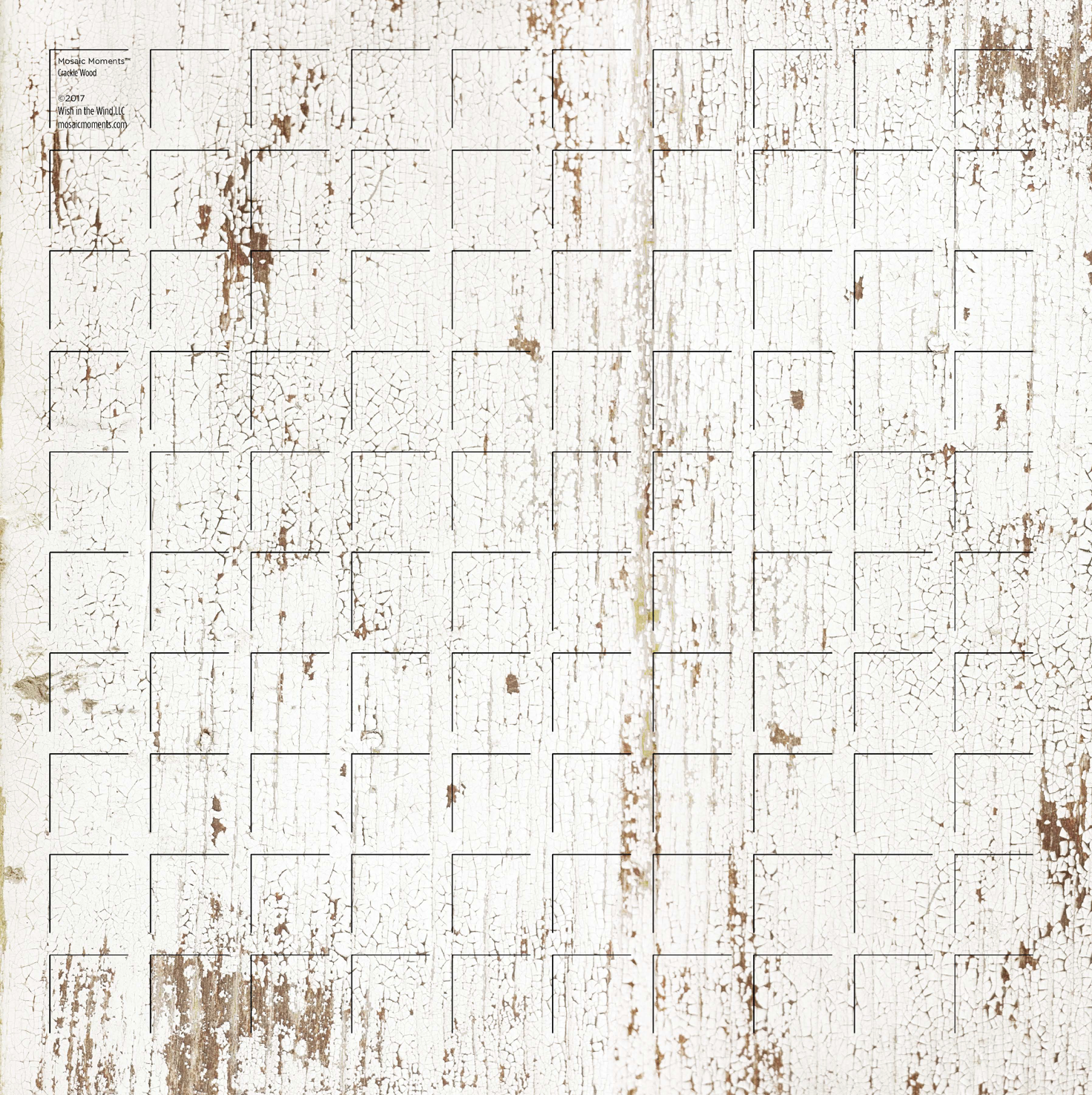 12X12 Crackle Wood Grid Paper - 6 Sheets