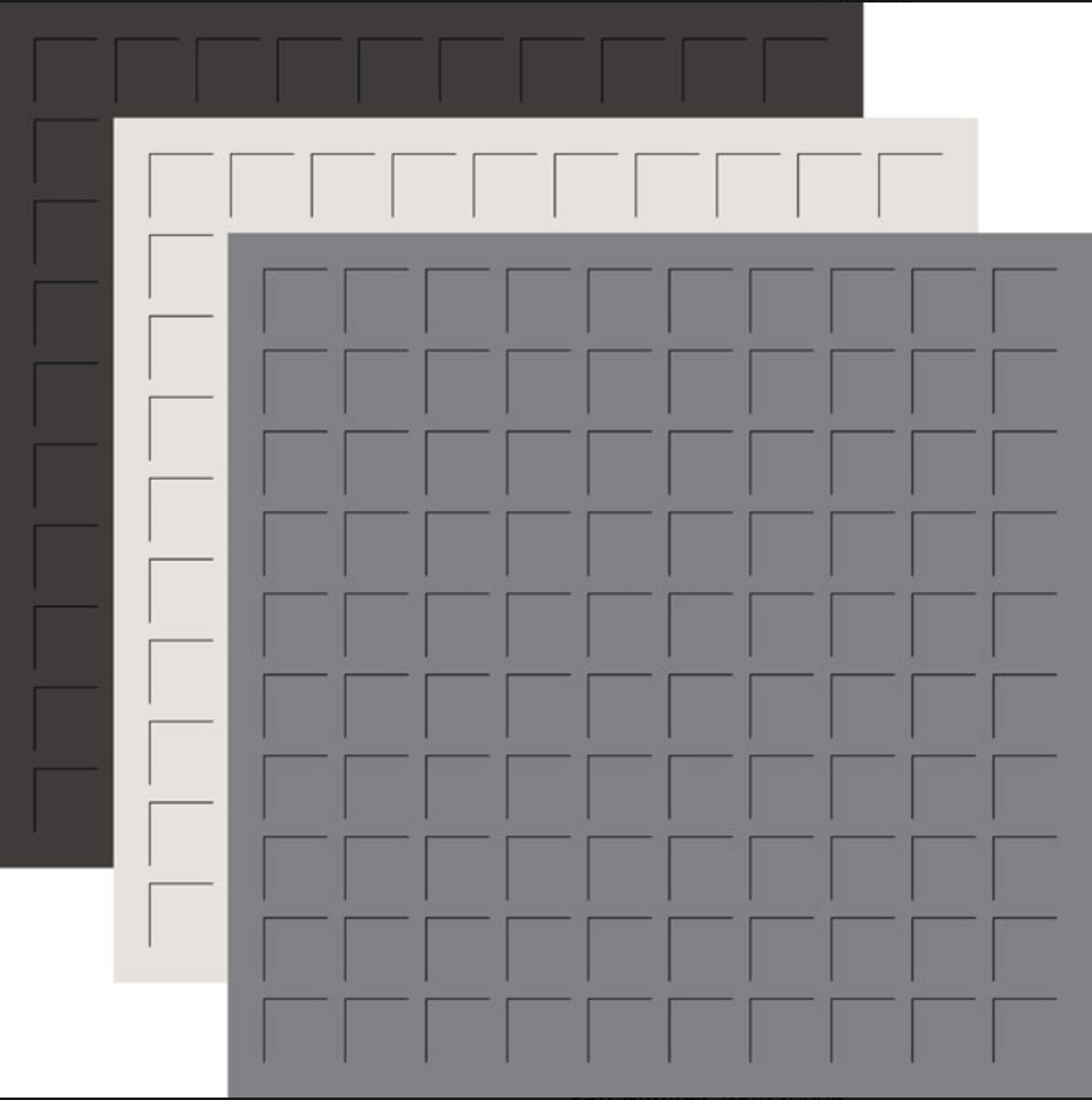 12x12 Legends & Stone Grid Paper - 6 Sheets (2 of each color)