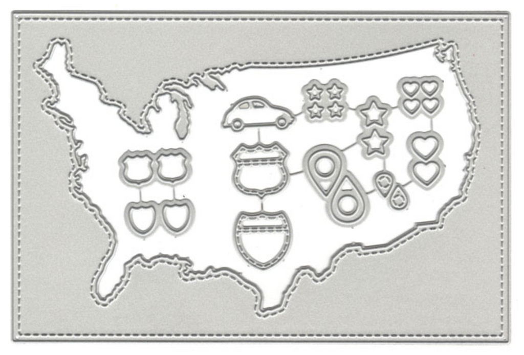 USA Stitched Frame 4x6 Die (L1)